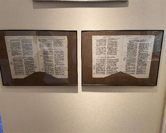 Antique pages from a Bible