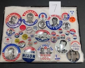 Robert F Kennedy for President Buttons Nixon