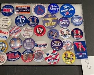 John Kerry Political Buttons