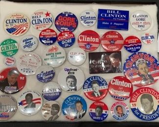Bill Clinton Political Buttons