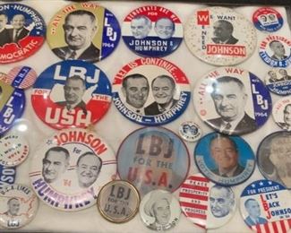 Lyndon B Johnson for President Buttons