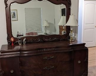 Antique Williamsport Furniture mirrored dresser