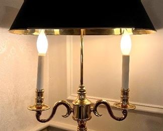 Double Brass Candelabra Lamp