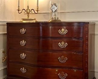 Baker Chest of Drawers with Serpentine Front
