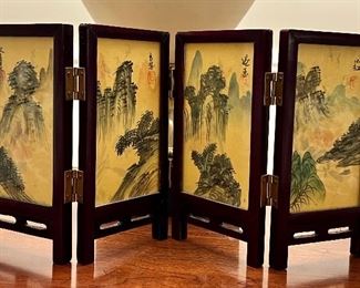 Hand Painted Folding Screen