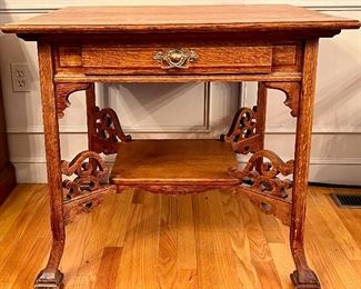 Antique Oak Table with Drawer
