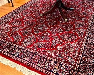 Wool Rug (red & navy) - 8'3" x 11'9" 