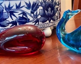 Art Glass Whales