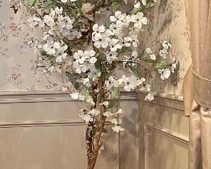 Faux Magnolia Tree & Planter