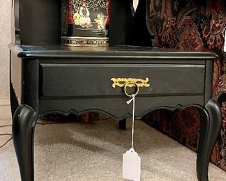 Painted Black Side Table