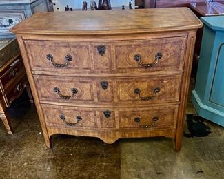 BILTMORE FINE FURNITURE CO. 3-Drawer Solid Wooden Chest with Curly Maple Finish (Orig price tag & paperwork still on chest for $3,400!)