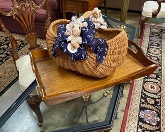 Vintage Egg Basket customized with shells and nautical ribbon 