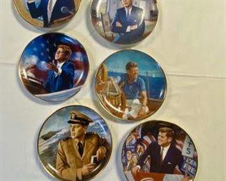MAX GINSBURG Limited Edition, JFK Collector Plates, Signed and Numbered 