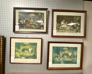 Four of C.M. COOLIDGE's Dog Prints c.1906-1908: "Breach of Promise" (19"x15"), "A Bold Bluff" (19"x15"), "A Friend in Need" and "Waterloo" (17"x15") 