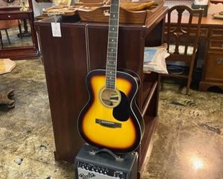 SAVANNAH Electric Acoustic Guitar & FENDER Amplifier