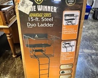 15ft. Steel Duo Ladder Deer Stand by GAME WINNER, BRAND NEW in BOX! 