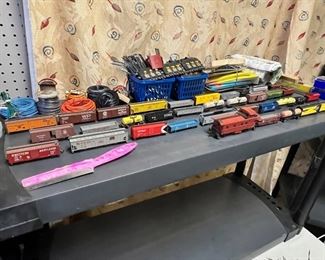 Side View of N-Scale Trains