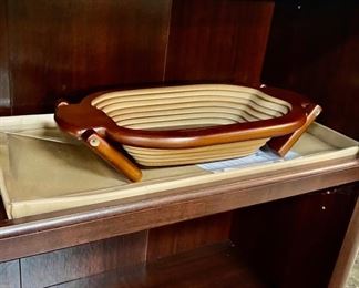 Collapsable Wooden Basket...drops into a flat board for easy storage after use
