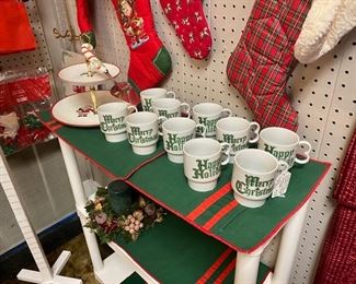 c.1960-65, INARCO, 10 Merry Christmas Mugs, Highly Collectible! 