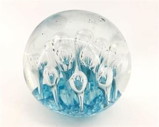 Vintage Bubble Art Glass Orb