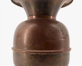 Vintage Brass Union Pacific R.F. Spittoon
