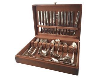 77pc. Naken's Tudor Plate Oneida Silverware Set
