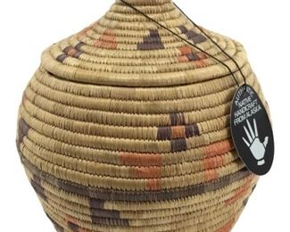 Authentic Native Alaskan Handwoven Basket
