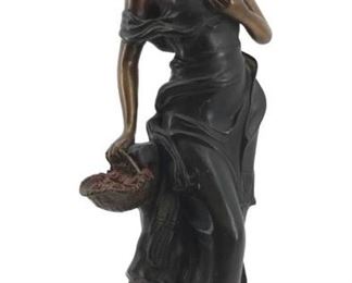 Vintage Bronze Colored Female Sculpture
