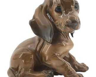 Vintage Porcelain Rosenthal Daschund Sculpture
