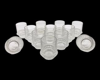 12pc. Mid Century Gorham Crystal Lowball Tumblers
