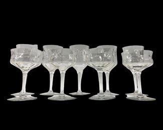 9pc. Vintage Tiffin Franciscan Wine Goblets
