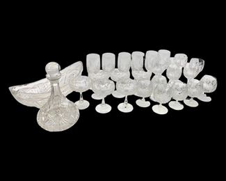 26pc. Thomas Webb Cheltingham Pattern Crystal Set
