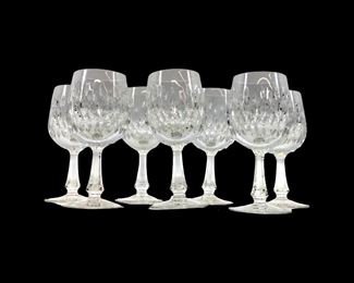 7pc. Vintage Gorham Crystal Chantilly Wine Goblets
