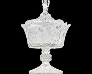 Old Pressed Glass Candy Dish
