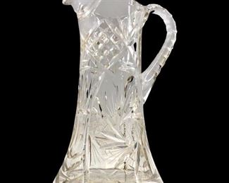 Antique American Brilliant Cut Crystal Pitcher

