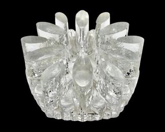 Vintage Bel Mondo Crystal Georgshutte Tea Warmer
