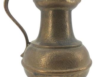 Vintage Signed Brass Pitcher
