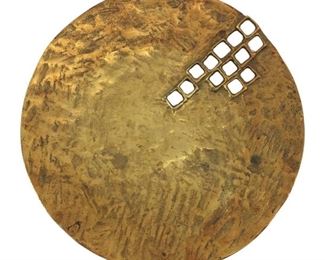 Vintage Artistic Metal Plate Decor
