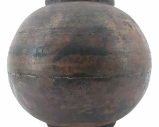 Vintage Painted Metal Pottery Planter
