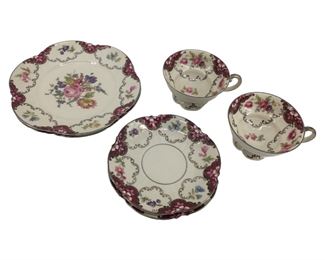 6pc. Mitterteich Bavaria Floral Porcelain Ware

