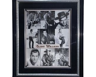 Vintage Autographed Clint Walker Photo Collage
