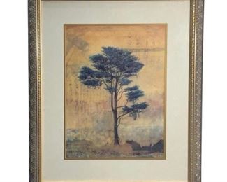 Vintage Asian Tree Print
