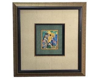 Signed LeRoy Neiman Zebra Lithograph
