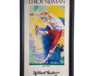 Vintage LeRoy Neiman Signed Nick Lowery Print
