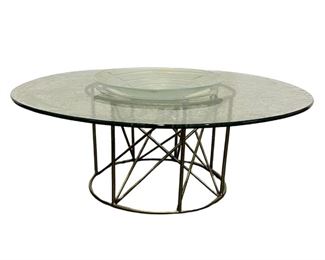 Modern Design Metal/Glass Coffee Table
