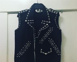 Vintage BOY London 80s studded denim vest 