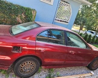 2000 Mitsubishi Galant running need parts due to cosmetic damage such as mirror and passenger side handle, gas cover. Needs a major tune-up as well. A new battery was just bought.
Miles 134,653 has title won't turn completely over