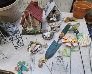 We have hundreds of outdoor pieces of decor amd bird houses