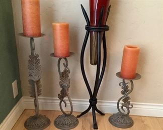 Extra Large Candle Holders & Vase