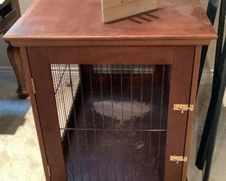 Wood Dog Crate & Toy